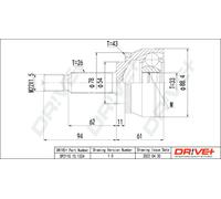 Drve+ DP2110.10.1324 Kit giunti, Semiasse per MITSUBISHI