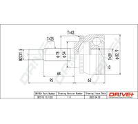 Drve+ DP2110.10.1325 Kit giunti, Semiasse per MITSUBISHI