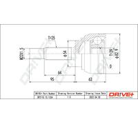 Drve+ DP2110.10.1334 Kit giunti, Semiasse per MITSUBISHI,VOLVO