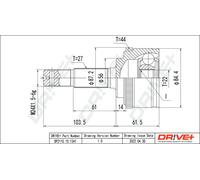 Drve+ DP2110.10.1341 Kit giunti, Semiasse per NISSAN