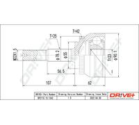 Drve+ DP2110.10.1342 Kit giunti, Semiasse per NISSAN