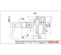 Drve+ DP2110.10.1348 Kit giunti, Semiasse per NISSAN