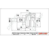 Drve+ DP2110.10.1372 Kit giunti, Semiasse per NISSAN,OPEL,RENAULT
