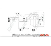 Drve+ DP2110.10.1377 Kit giunti, Semiasse per OPEL,VAUXHALL