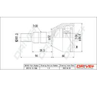 Drve+ DP2110.10.1388 Kit giunti, Semiasse per OPEL,SAAB,VAUXHALL