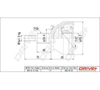 Drve+ DP2110.10.1424 Kit giunti, Semiasse per SEAT,SKODA,VW