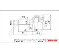 Drve+ DP2110.10.1450 Kit giunti, Semiasse per SUZUKI