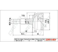 Drve+ DP2110.10.1493 Kit giunti, Semiasse per TOYOTA