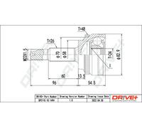 Drve+ DP2110.10.1494 Kit giunti, Semiasse per TOYOTA