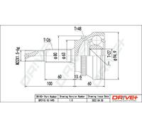 Drve+ DP2110.10.1495 Kit giunti, Semiasse per LEXUS,TOYOTA