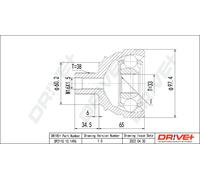 Drve+ DP2110.10.1496 Kit giunti, Semiasse per VW