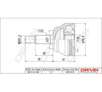Drve+ DP2110.10.1500 Kit giunti, Semiasse per SEAT,VW