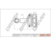 Drve+ DP2110.10.1501 Kit giunti, Semiasse per VW