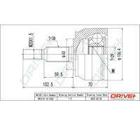 Drve+ DP2110.10.1502 Kit giunti, Semiasse per VW