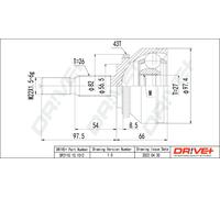 Drve+ DP2110.10.1512 Kit giunti, Semiasse per VOLVO