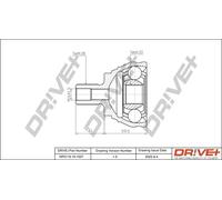 Drve+ DP2110.10.1537 Kit giunti, Semiasse per AUDI,CUPRA,SEAT,SKODA,VW