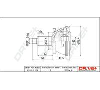 Drve+ DP2110.10.1539 Kit giunti, Semiasse per AUDI,SEAT,SKODA,VW