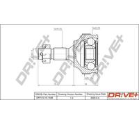 Drve+ DP2110.10.1549 Kit giunti, Semiasse per CITROËN,PEUGEOT