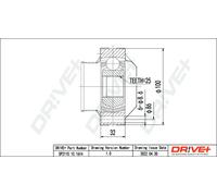 Drve+ DP2110.10.1614 Kit giunti, Semiasse per ALFA ROMEO,FIAT,LANCIA
