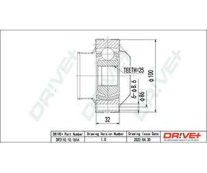 Drve+ DP2110.10.1614 Kit giunti, Semiasse per ALFA ROMEO,FIAT,LANCIA