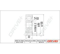 Drve+ DP2110.10.1622 Kit giunti, Semiasse per AUDI,VW