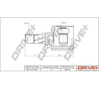 Drve+ DP2110.10.1630 Kit giunti, Semiasse per CITROËN,FIAT,PEUGEOT