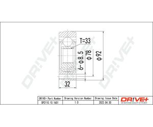 Drve+ DP2110.10.1651 Kit giunti, Semiasse per SEAT,SKODA,VW