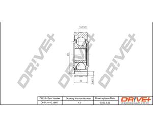 Drve+ DP2110.10.1665 Kit giunti, Semiasse per VW