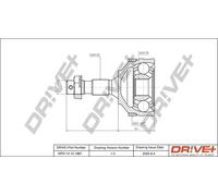 Drve+ DP2110.10.1887 Kit giunti, Semiasse per CITROËN,PEUGEOT