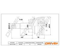 Drve+ DP2110.10.3203 Kit giunti, Semiasse per NISSAN,RENAULT