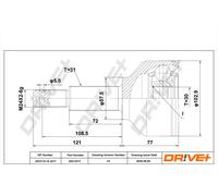 Drve+ DP2110.10.3217 Kit giunti, Semiasse per FORD