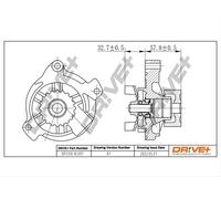 Drve+ DP2310.10.097 Pompa dell’acqua, raffreddamento motore per AUDI,VOLVO,VW