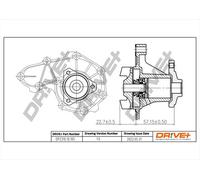 Drve+ DP2310.10.105 Pompa dell’acqua, raffreddamento motore per DACIA,MITSUBISH