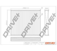 Drve+ Filtro Abitacolo Antipolline per VW Polo 6R 6C 1.2 TSI 16V
