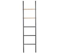 DRW 53213 Scala Decorativa in Metallo e Legno in Nero 43 x 3 x 163 cm, Medidas: 43x3x163cm