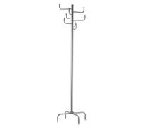 DRW Appendiabiti da pavimento con 8 bracci in metallo grigio