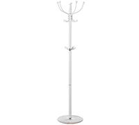 DRW Appendiabiti da pavimento in metallo e marmo bianco 37 x 37 x 166 cm