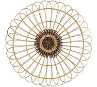 DRW Applique da parete rotonda in legno naturale 60 x 3 x 60 cm