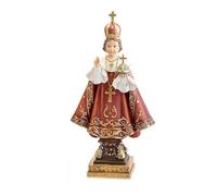DRW Bambino Gesù di Praga in resina dipinto a mano 22 cm