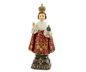DRW Bambino Gesù di Praga in resina dipinto a mano da 30 cm