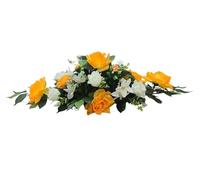 DRW Centro Fiori cementizio Santa Rose Gialle Calla 80 x 50 cm, Rosa e Bianco, Medidas: 62X60 cm