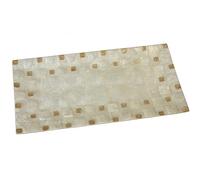 DRW Centro Rettangolare in Madreperla con Quadrati Bianchi e tostati 50x20cm, Multicolore, estandar