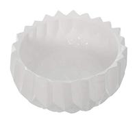 DRW Centro rotondo in ceramica bianco lucido 28 x 12 cm