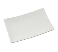 DRW Centrotavola Rettangolare in Ceramica Tono Crema 26 x 16 x 3,5 cm, Medidas: 26x16x3.5cm