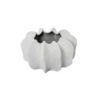 DRW Centrotavola rotonda a forma di cactus in ceramica in grigio sabbia 26x31x31 cm