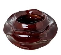 DRW Centrotavola Rotondo in Ceramica Lucida 26 x 45 x 45 cm