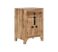 DRW Comodino stile orientale in legno naturale 45x34x66 cm