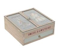 DRW Cucito in legno con vari scomparti 24x24x10 cm