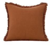 DRW Cuscino Rettangolare Double Face in Cotone con Cerniera, Marrone Chiaro, 12 x 45 x 45 cm