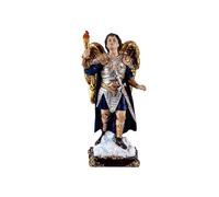 DRW Figura Arcangelo con armatura Resina dipinta a mano 13 cm (Uriel)